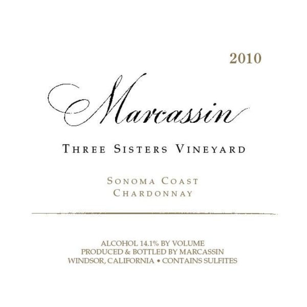 Rượu vang trằng Marcassin Three Sisters Vineyard Chardonnay 2010
