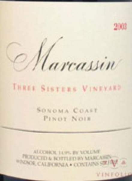 Rượu vang đỏ Marcassin Three Sisters Vineyard Pinot Noir 2003
