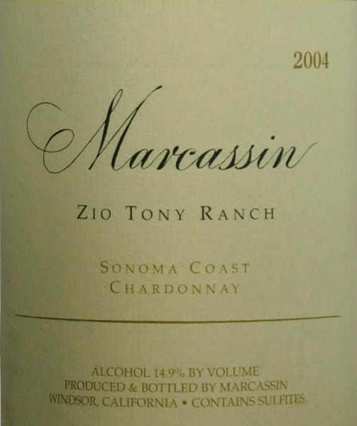 Rượu vang trằng Marcassin Zio Tony Ranch Chardonnay 2004