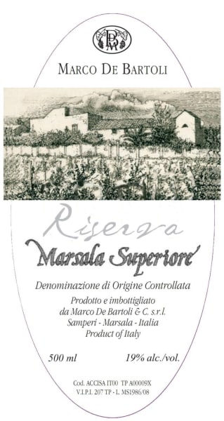 Rượu vang trằng Marco De Bartoli Marsala Superiore Riserva 1987
