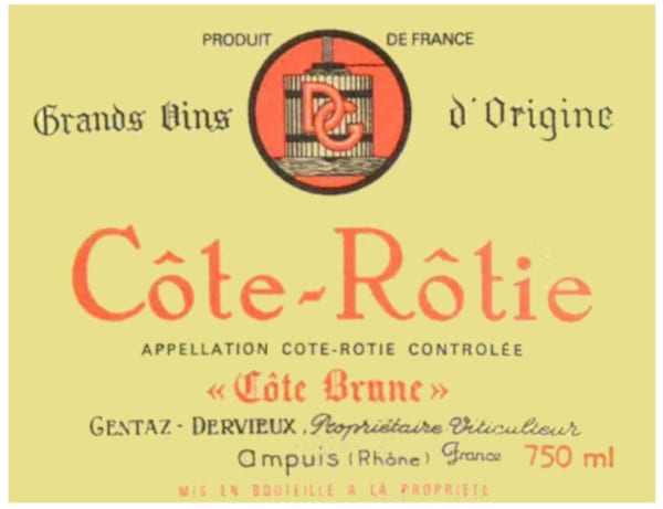Rượu vang đỏ Marius Gentaz-Dervieux Cote Rotie Cote Brune Cuvee Reserve 1989