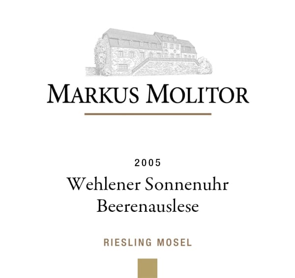 Rượu vang trằng Markus Molitor Wehlener Sonnenuhr Riesling Beerenauslese (chai 375 ml) 2005