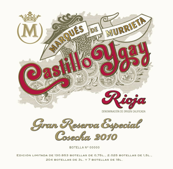 Rượu vang đỏ Marques de Murrieta Castillo Ygay Gran Reserva Especial 2010