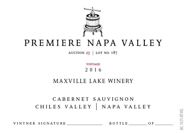 Rượu vang đỏ Maxville Cabernet Sauvignon (Premiere Napa Auction) 2016