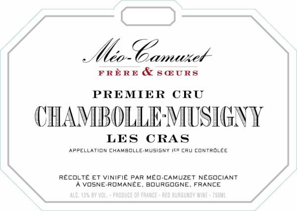 Rượu vang đỏ Meo-Camuzet Freres & Soeurs Chambolle-Musigny Les Cras Premier Cru 2020