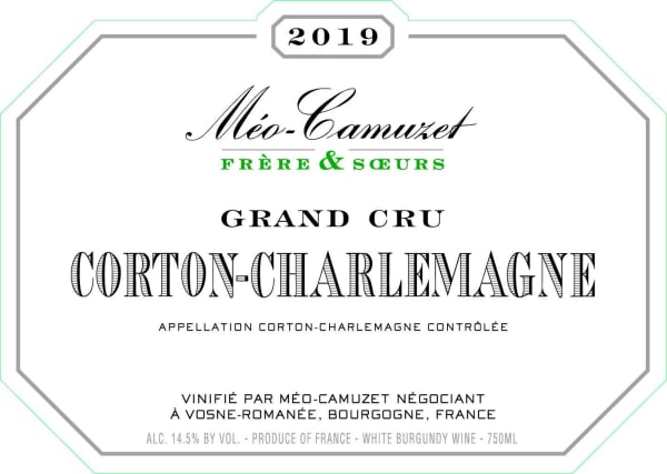 Rượu vang trằng Meo-Camuzet Freres & Soeurs Corton-Charlemagne Grand Cru 2019