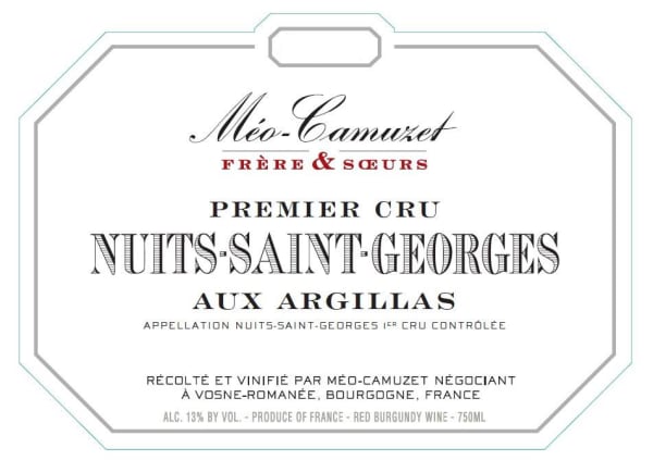 Rượu vang đỏ Meo-Camuzet Freres & Soeurs Nuits-Saint-Georges Les Argillas Premier Cru 2019