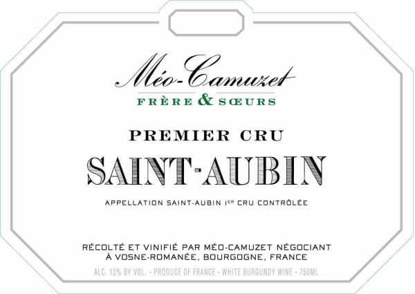 Rượu vang trằng Meo-Camuzet Freres & Soeurs Saint-Aubin Premier Cru Blanc 2018