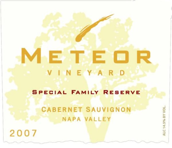 Rượu vang đỏ Meteor Vineyard Special Family Reserve Cabernet Sauvignon 2007