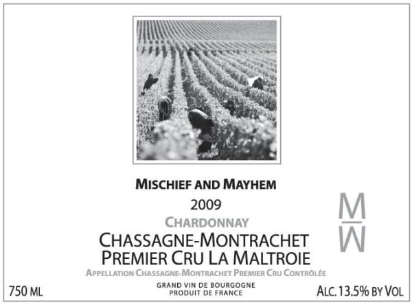 Rượu vang trằng Mischief and Mayhem Chassagne-Montrachet La Maltroie Premier Cru 2009