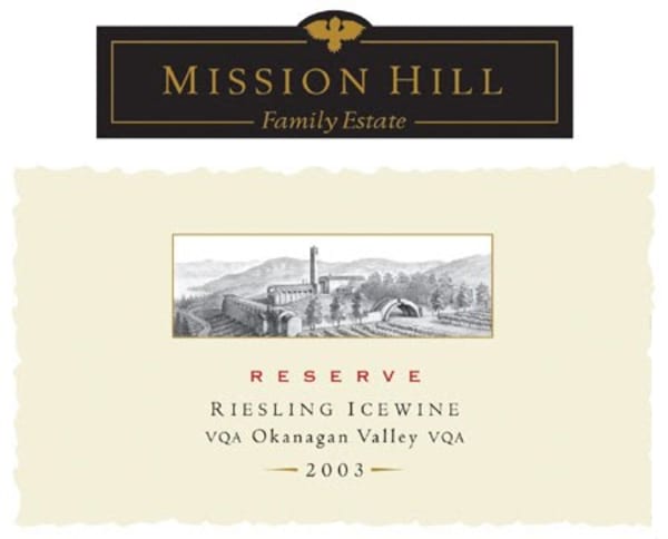 Rượu vang trằng Mission Hill Icewine Reserve Riesling 2003