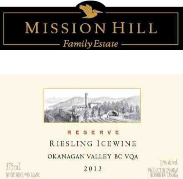 Rượu vang trằng Mission Hill Icewine Reserve Riesling 2013