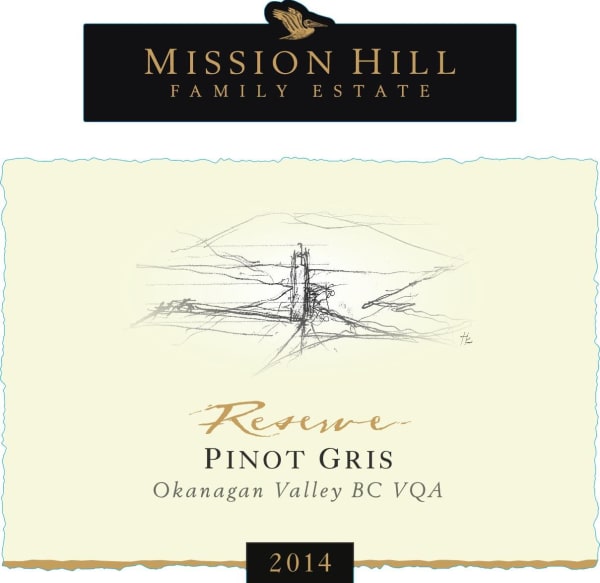Rượu vang trằng Mission Hill Reserve Pinot Gris 2014