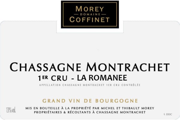 Rượu vang trằng Morey-Coffinet Chassagne-Montrachet La Romanee Premier Cru 2020