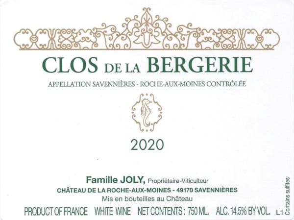 Rượu vang trằng Nicolas Joly Savennieres Clos de La Bergerie 2020