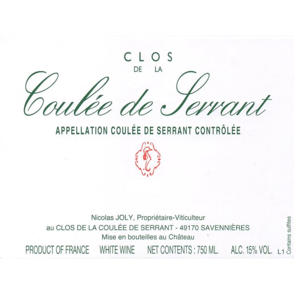 Rượu vang trằng Nicolas Joly Savennieres Clos de la Coulee de Serrant 2018