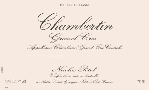 Rượu vang đỏ Nicolas Potel Chambertin Grand Cru 2002
