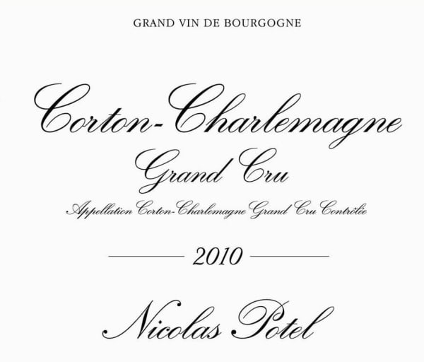 Rượu vang trằng Nicolas Potel Corton-Charlemagne Grand Cru 2010