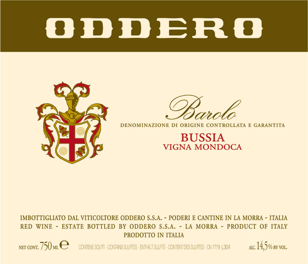 Rượu vang đỏ Oddero Barolo Bussia Vigna Mondoca Riserva(chai Magnum 1,5 lít) 2012
