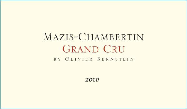 Rượu vang đỏ Olivier Bernstein Mazis-Chambertin Grand Cru 2010