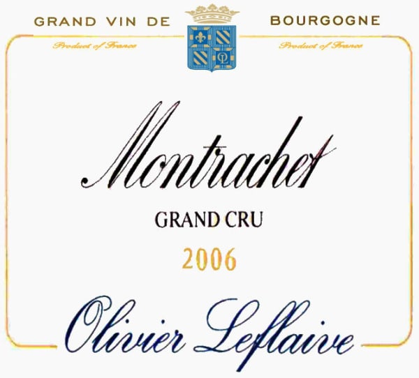 Rượu vang trằng Olivier Leflaive Montrachet Grand Cru 2006
