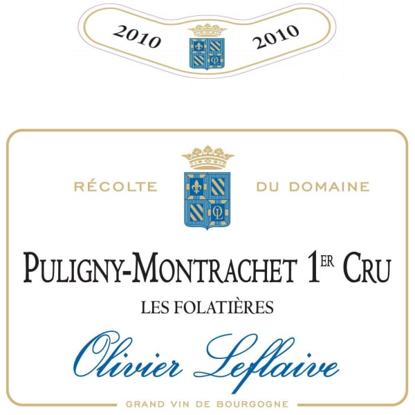 Rượu vang trằng Olivier Leflaive Puligny-Montrachet Les Folatieres Premier Cru 2010