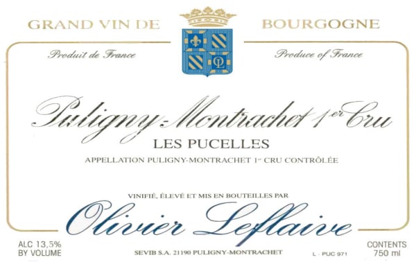 Rượu vang trằng Olivier Leflaive Puligny-Montrachet Pucelles Premier Cru 2004