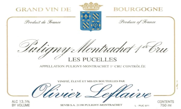 Rượu vang trằng Olivier Leflaive Puligny-Montrachet Pucelles Premier Cru 2005
