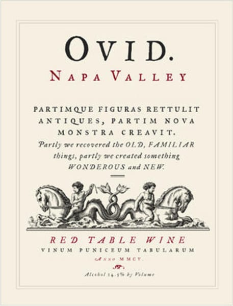 Rượu vang đỏ OVID (bin soiled label) 2012