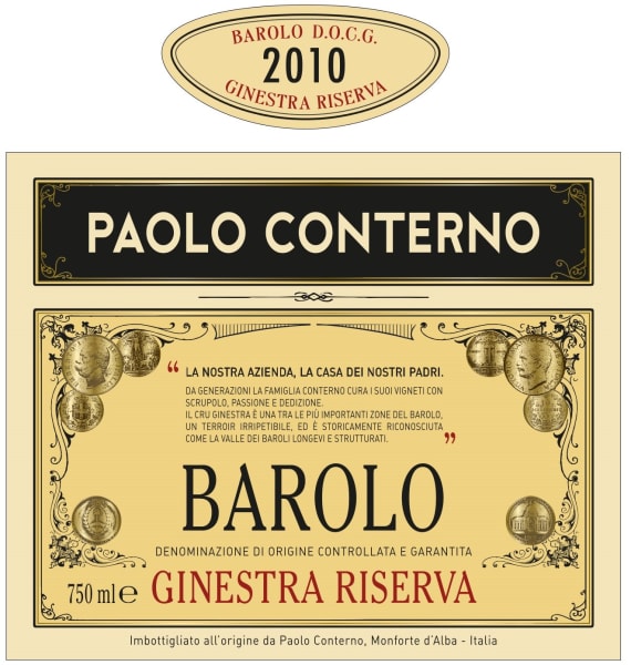 Rượu vang đỏ Paolo Conterno Barolo Ginestra Riserva 2010