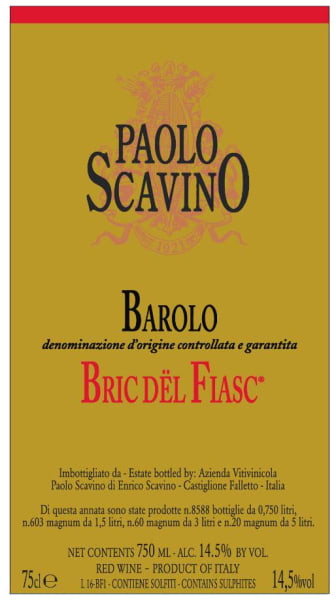 Rượu vang đỏ Paolo Scavino Barolo Bric del Fiasc (chai Magnum 1,5 lít) 2017