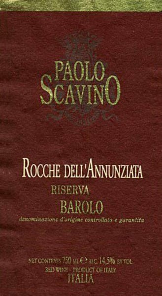 Rượu vang đỏ Paolo Scavino Barolo Rocche dell'Annunziata Riserva 1999