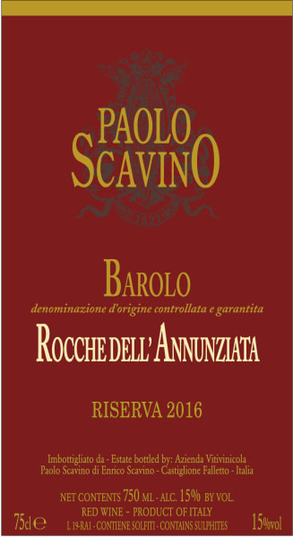 Rượu vang đỏ Paolo Scavino Barolo Rocche dell'Annunziata Riserva 2016