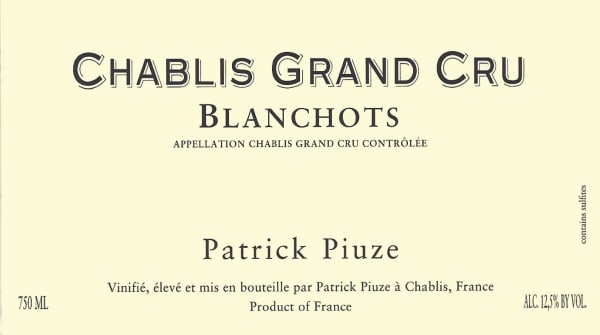 Rượu vang trằng Patrick Piuze Chablis Blanchots Grand Cru 2013