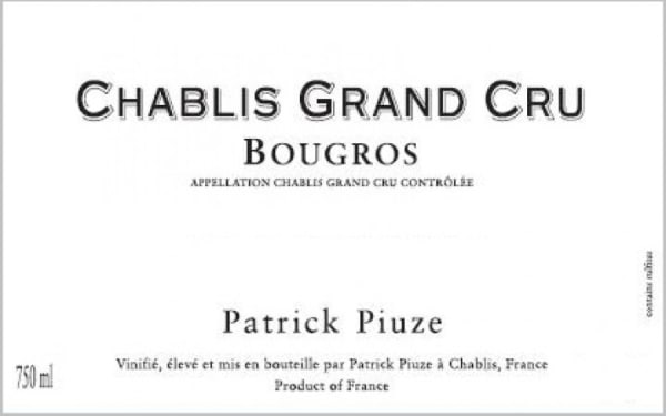 Rượu vang trằng Patrick Piuze Chablis Bougros Grand Cru 2020