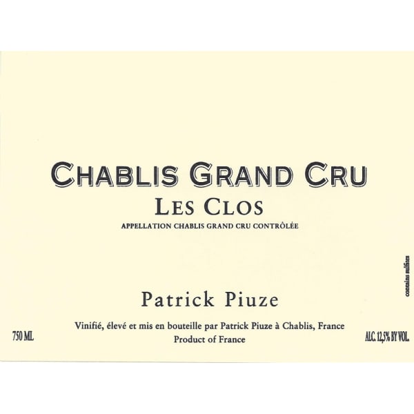 Rượu vang trằng Patrick Piuze Chablis Les Clos Grand Cru 2015