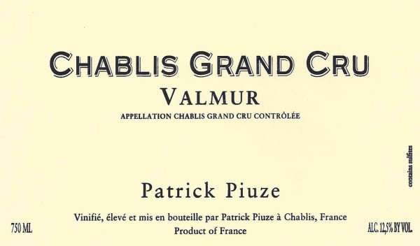 Rượu vang trằng Patrick Piuze Chablis Valmur Grand Cru 2013