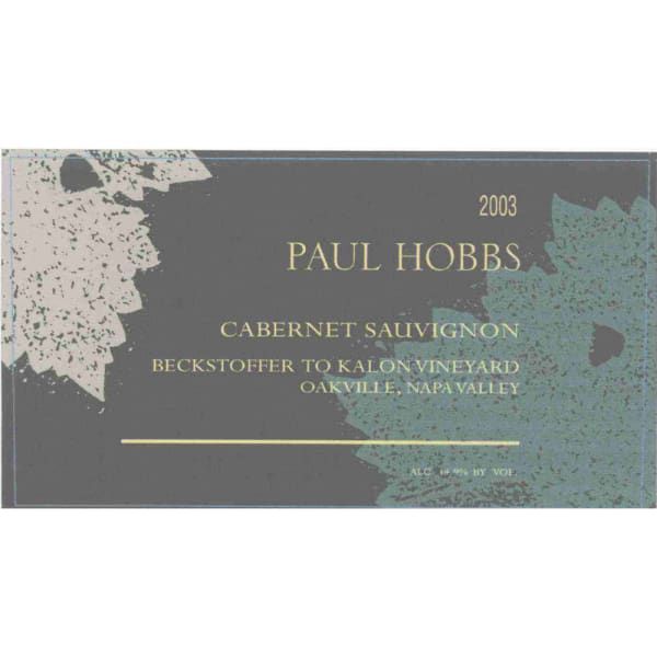 Rượu vang đỏ Paul Hobbs Beckstoffer To Kalon Vineyard Cabernet Sauvignon 2003