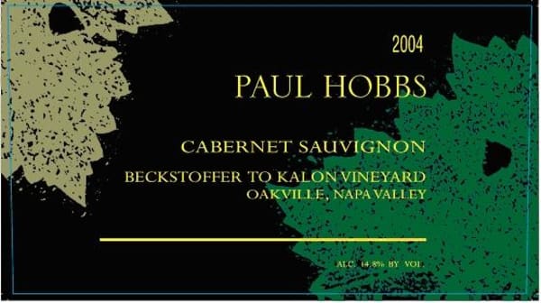Rượu vang đỏ Paul Hobbs Beckstoffer To Kalon Vineyard Cabernet Sauvignon (6 Liter-chipped wax cap) 2004