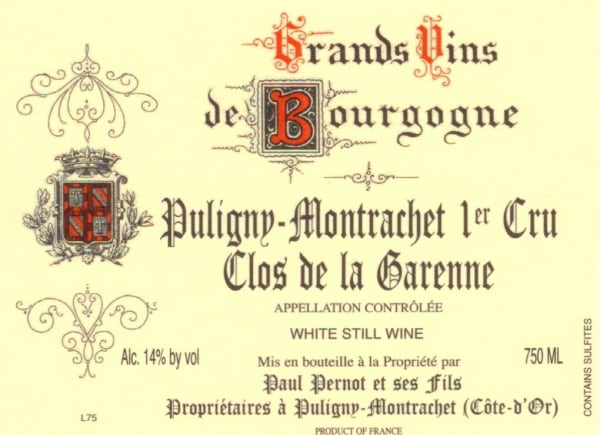 Rượu vang trằng Paul Pernot Puligny-Montrachet Clos de la Garenne Premier Cru 2006