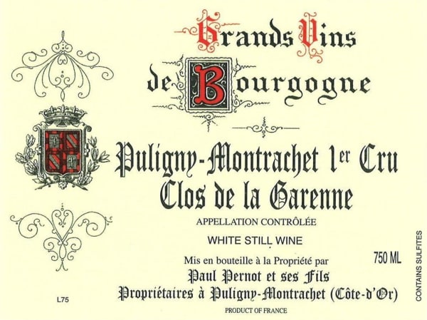 Rượu vang trằng Paul Pernot Puligny-Montrachet Clos de la Garenne Premier Cru 2021