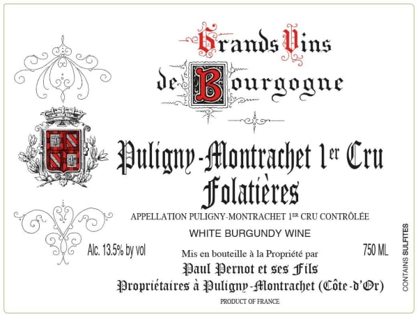 Rượu vang trằng Paul Pernot Puligny-Montrachet Folatieres Premer Cru 2019