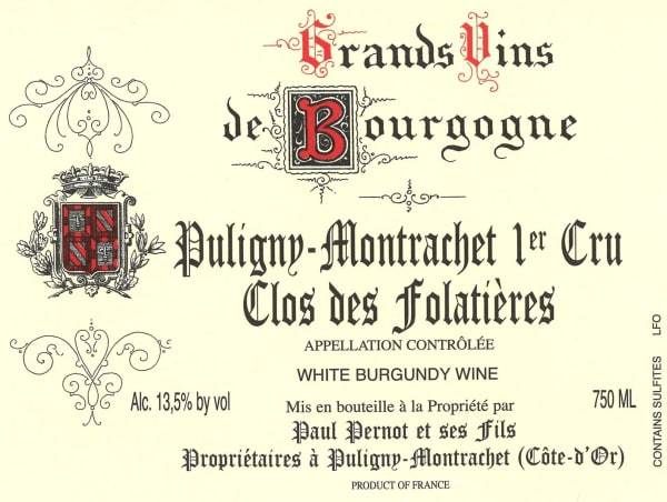 Rượu vang trằng Paul Pernot Puligny-Montrachet Folatieres Premier Cru 2018