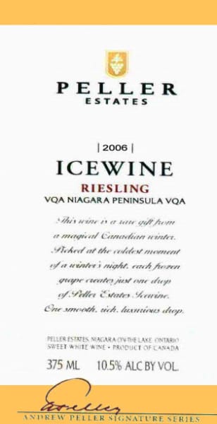 Rượu vang trằng Peller Estates Icewine Riesling 2006