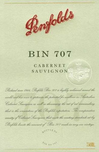 Rượu vang đỏ Penfolds Bin 707 Cabernet Sauvignon 2008