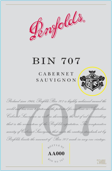Rượu vang đỏ Penfolds Bin 707 Cabernet Sauvignon 2014
