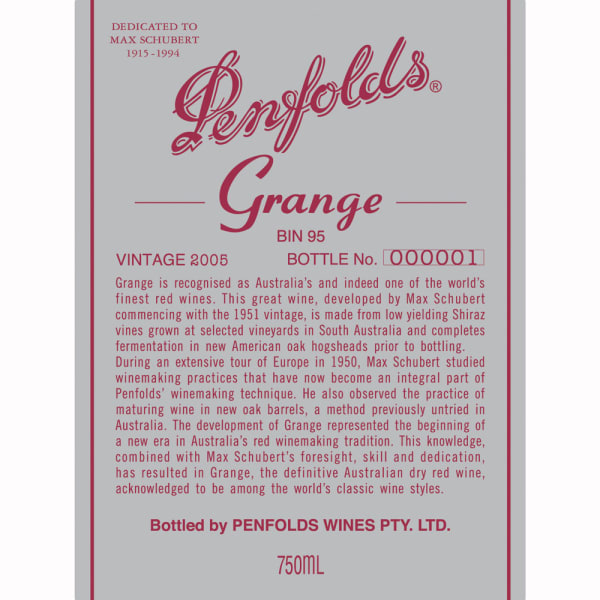 Rượu vang đỏ Penfolds Grange 2006