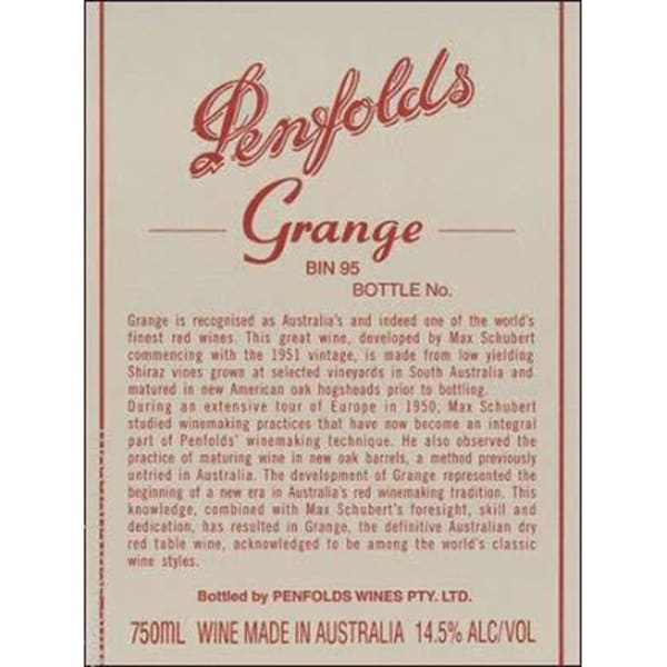 Rượu vang đỏ Penfolds Grange 2013