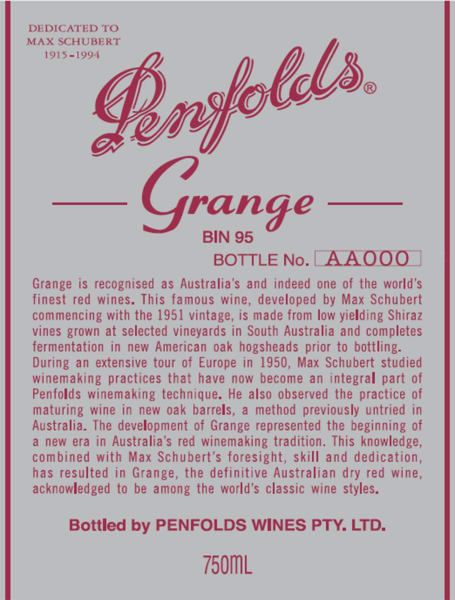 Rượu vang đỏ Penfolds Grange 2017