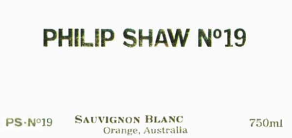 Rượu vang trằng Philip Shaw No. 19 Sauvignon Blanc 2013